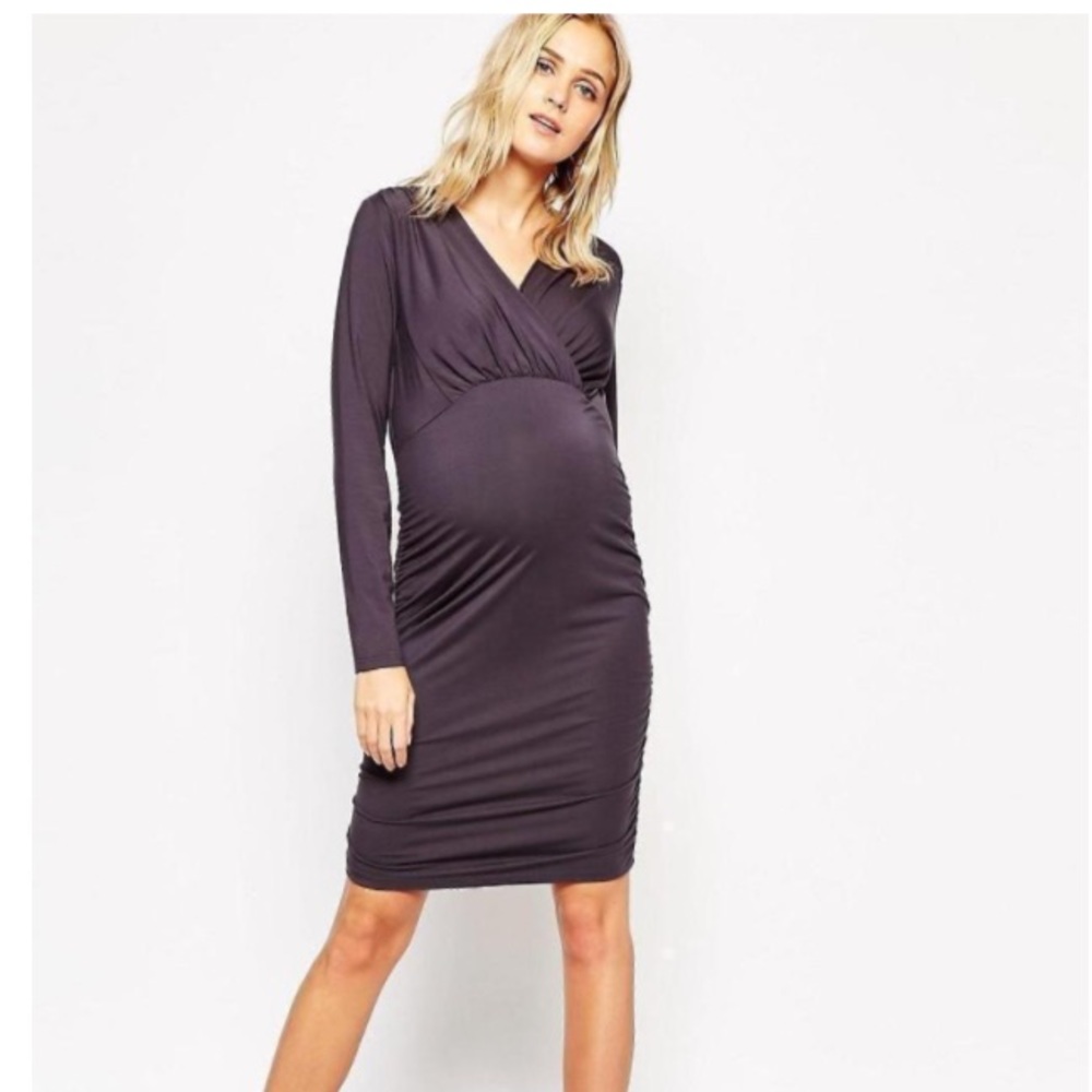 Mamalicious by ASOS maternity wrap  bodycon dress