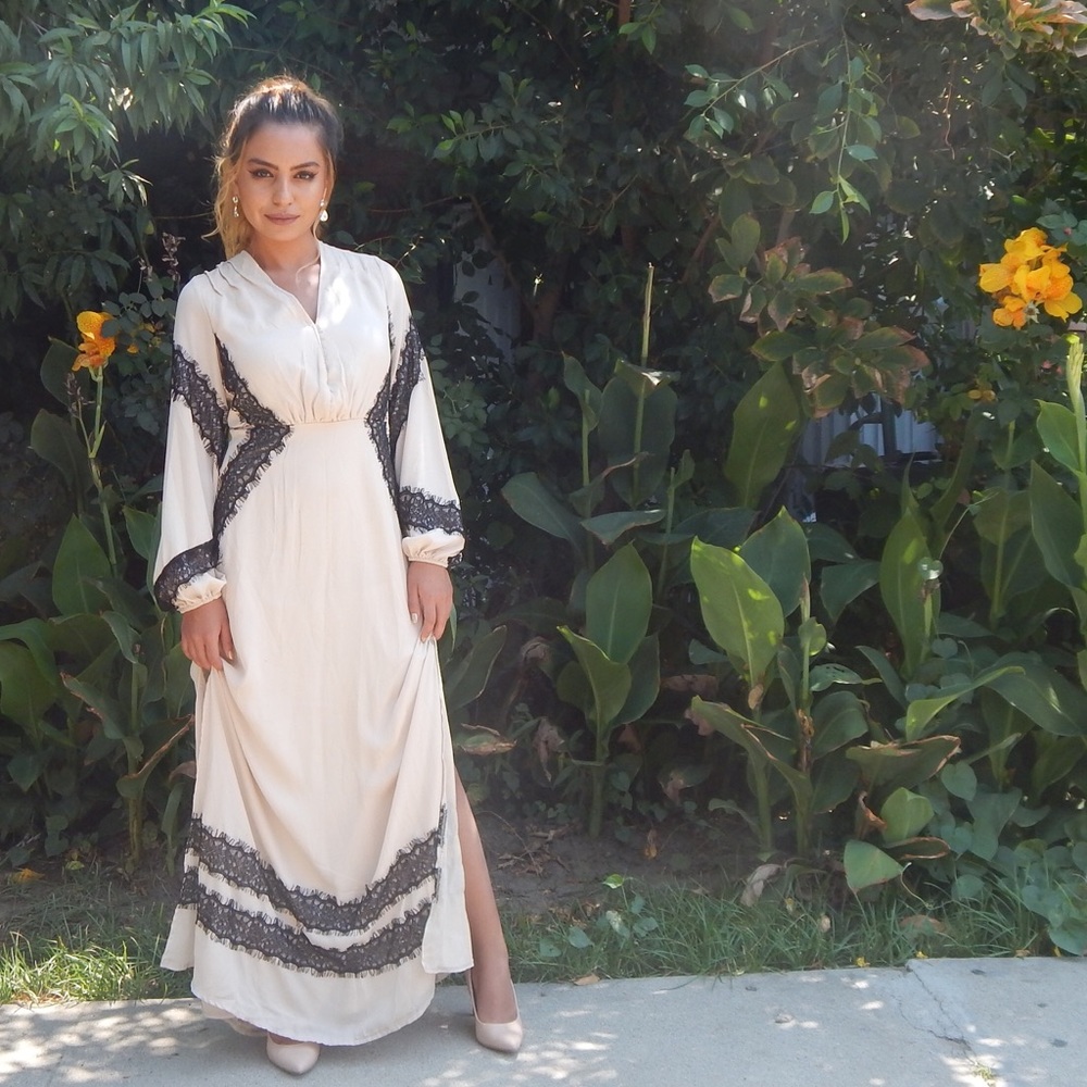 Charlotte Russe Long dress with bell sleeves.