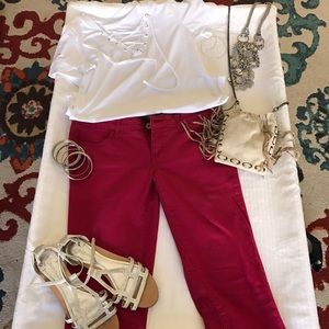 👖💖Pink skinny stretch pants .