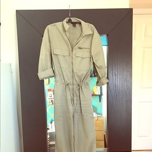 Full-Length Khaki Jumper