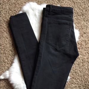 H&M Stretch Dark Grey High Waist Denim