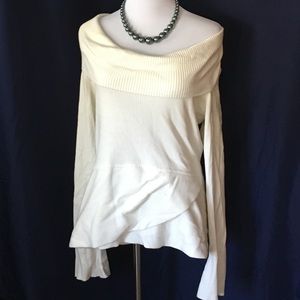 Cream White House Black Market Sweater