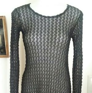 Vintage Betsey Johnson Knit Sheer Dress Beautiful!