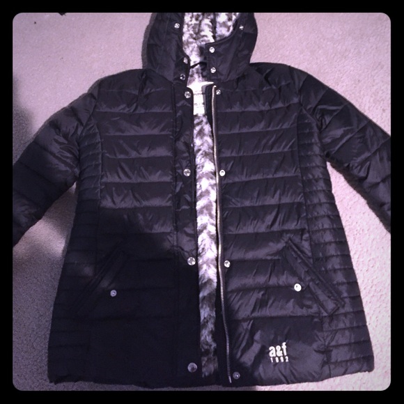 Abercrombie & Fitch Jackets & Blazers - Black rain coat