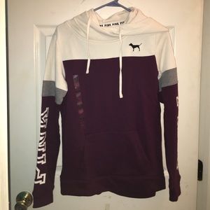 💫 NWT! 💗 VS PINK CrossNeck Pullover Hoodie XS 💫