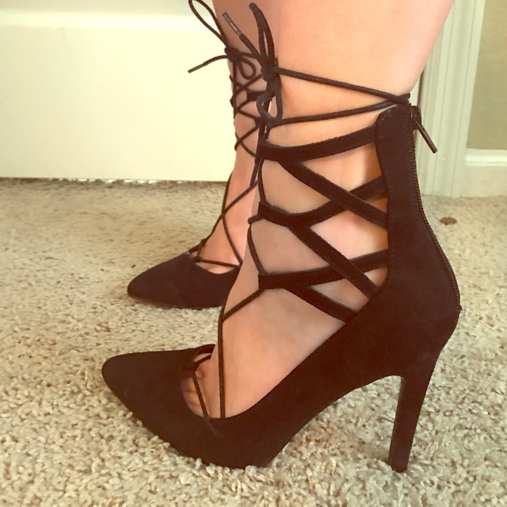 Forever 21 lace up heels