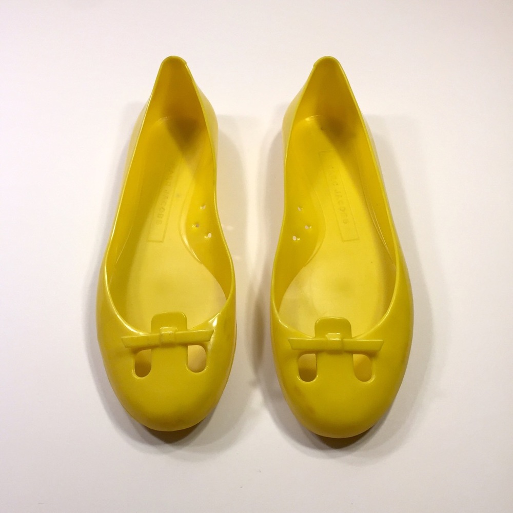 Marc Jacobs Yellow Rubber Ballet Flats