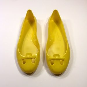 Marc Jacobs Yellow Rubber Ballet Flats