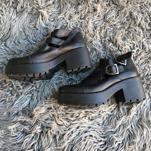 Double buckle booties from Urban Outfitters