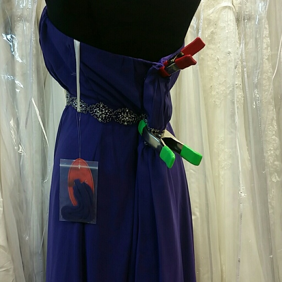 Purple Chiffon Floor Length Dress - Picture 4 of 4