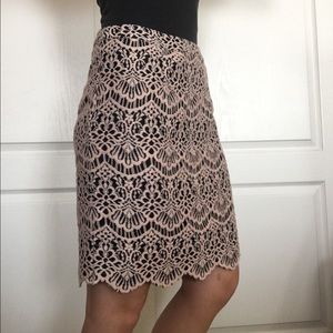 Nordstrom Rack Pink Lace Pencil Skirt