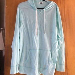 Lightweight light blue hoodie
