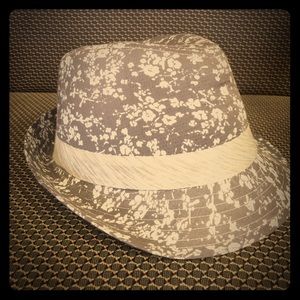 Grey and white fedora. Never worn!