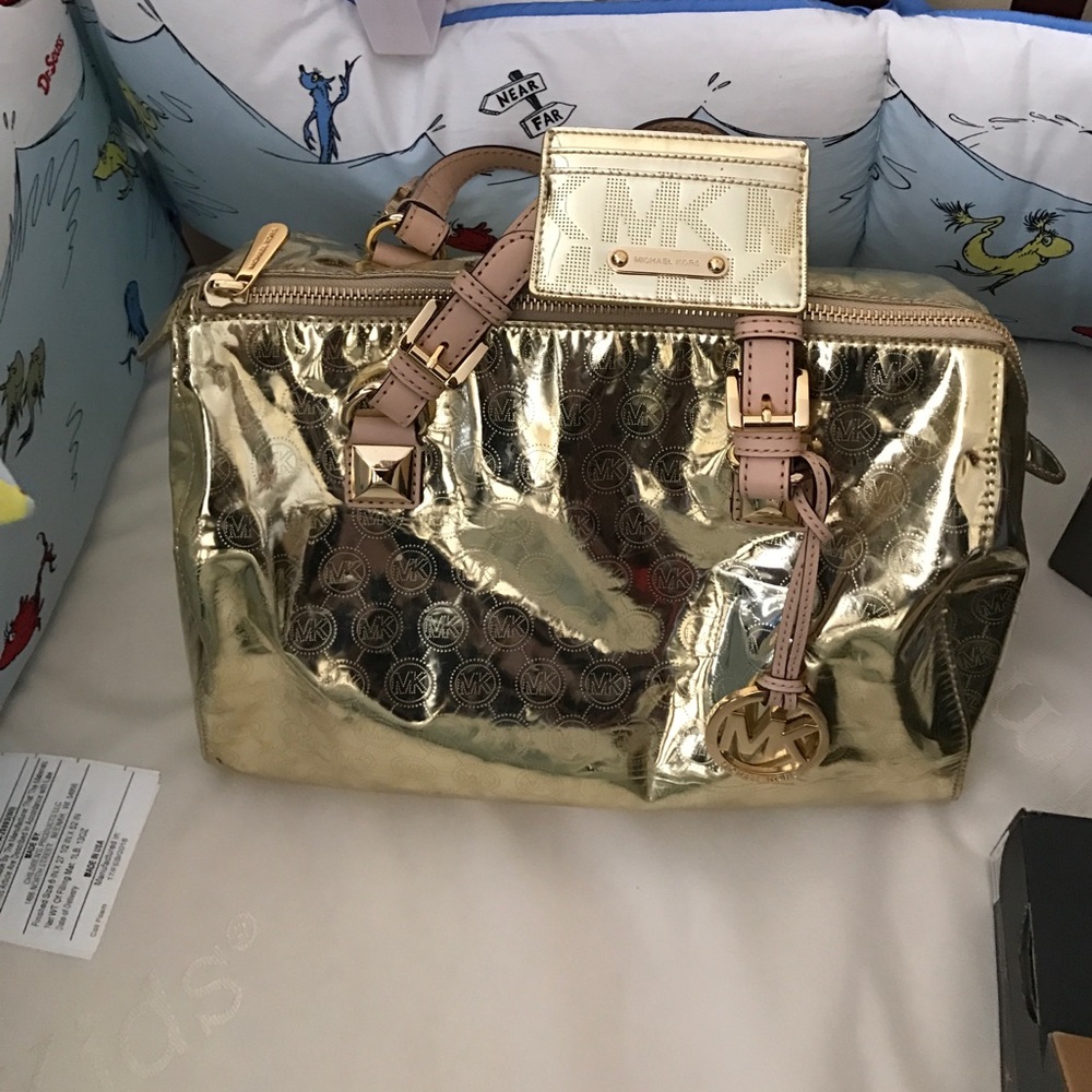MK bag and card holder