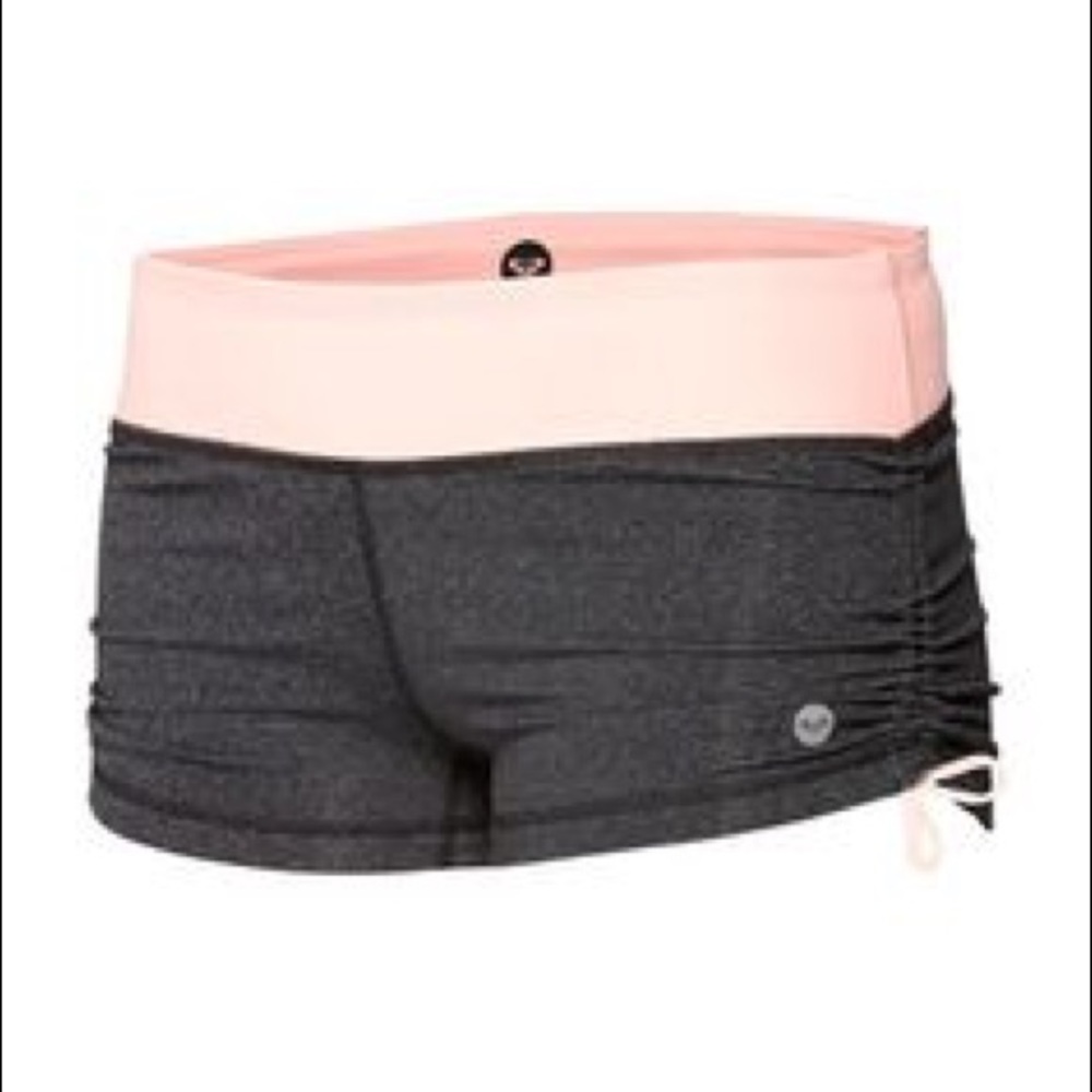 Pink/grey roxy yoga shorts