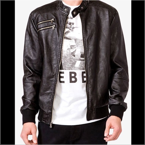 21men Other - 21 Men faux leather moto jacket