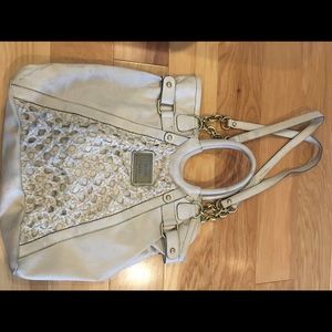 Cream hobo purse