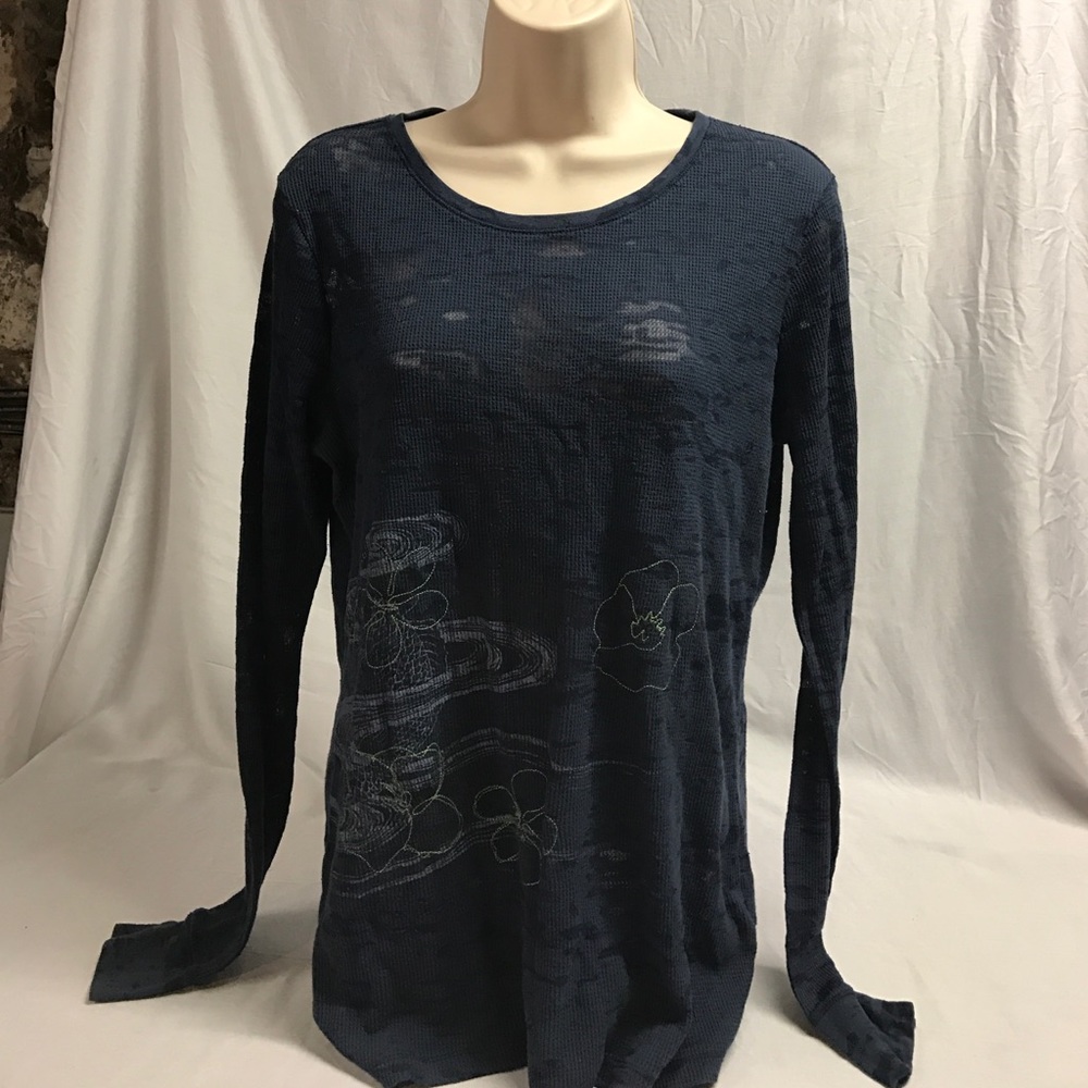 Juniors Sonoma, large  burn out long sleeve shirt