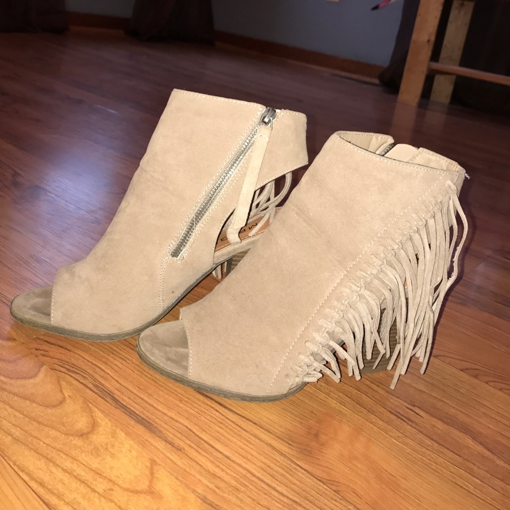 Fringe booties