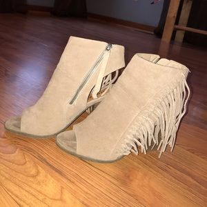 Fringe booties