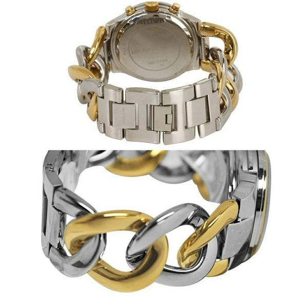 🍃⚘Michael Kors⚘🍃Gold~Silver Chronograph Watch - Picture 2 of 8