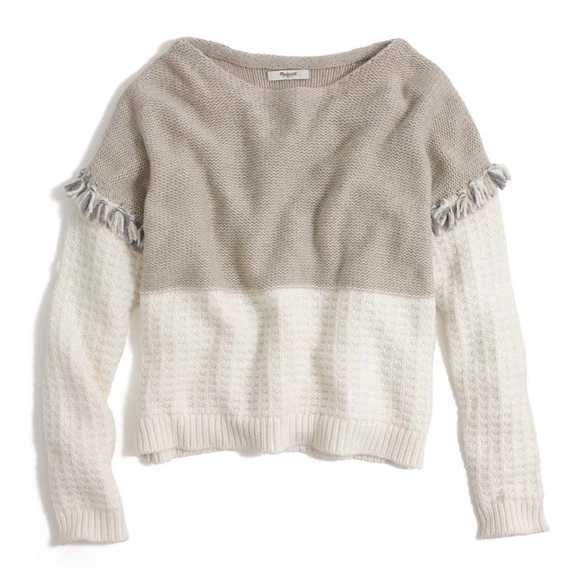 Madewell Sweaters - Madewell Wool Fringe Pullover