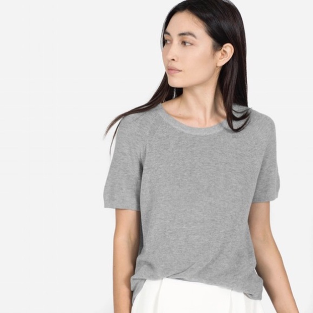 Everlane S Gray The Cotton Sweater Short Sleeve