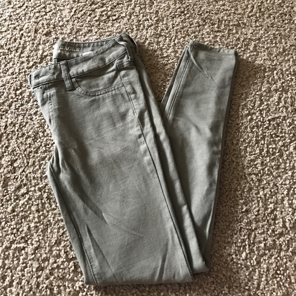 AE hunter green jeggings