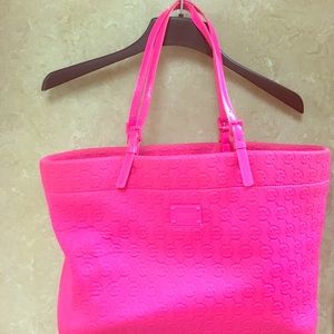 Michael Kors Large Hot Pink Neoprene Tote