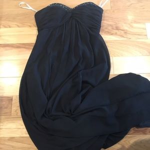 Floor length black gown