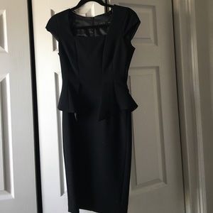 Zara black peplum dress