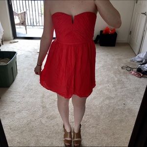 Strapless Coral Dress