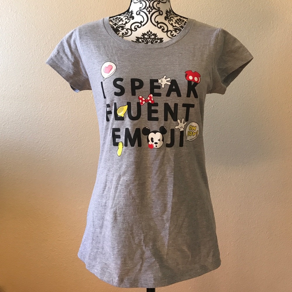 NWOT Disney Shirt "I speak fluent emoji"