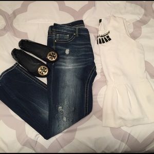 Daytip Vertigo Skinny Distressed Jeans