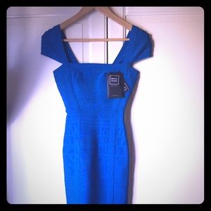 Herve Leger Cap Sleeve Bandage Dress