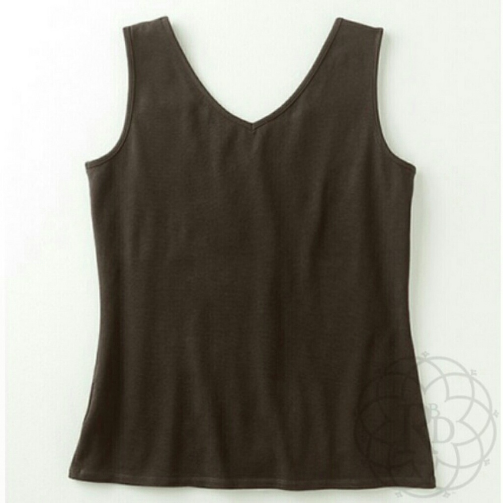 Coldwater Creek Brown Reversible Tank Top