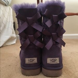 Purple Bailey Bow Uggs