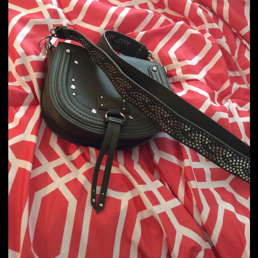 Olive Cross Body Purse With Detailed Strap