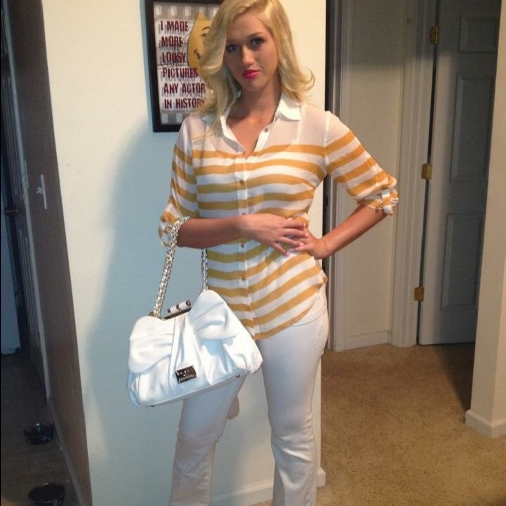 Bebe stripped dress shirt.