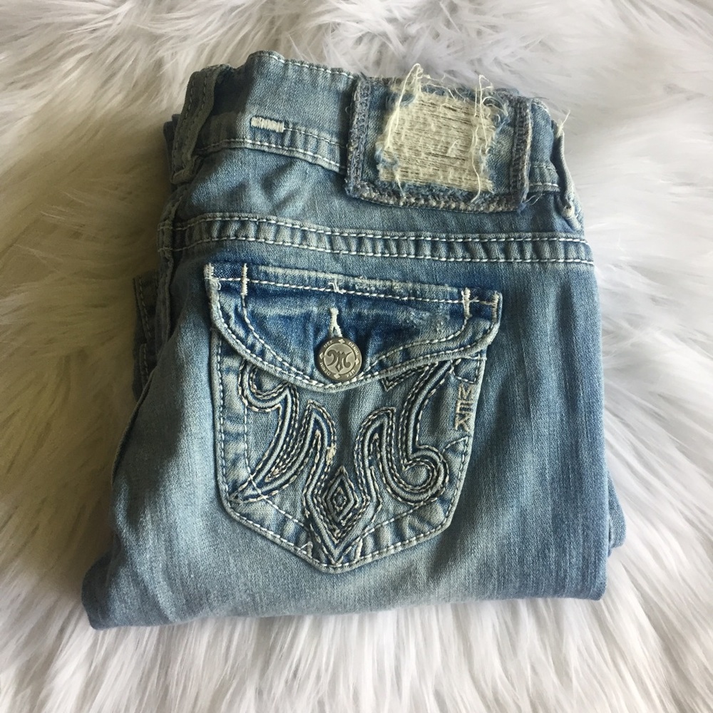 Buckle Flare Jeans