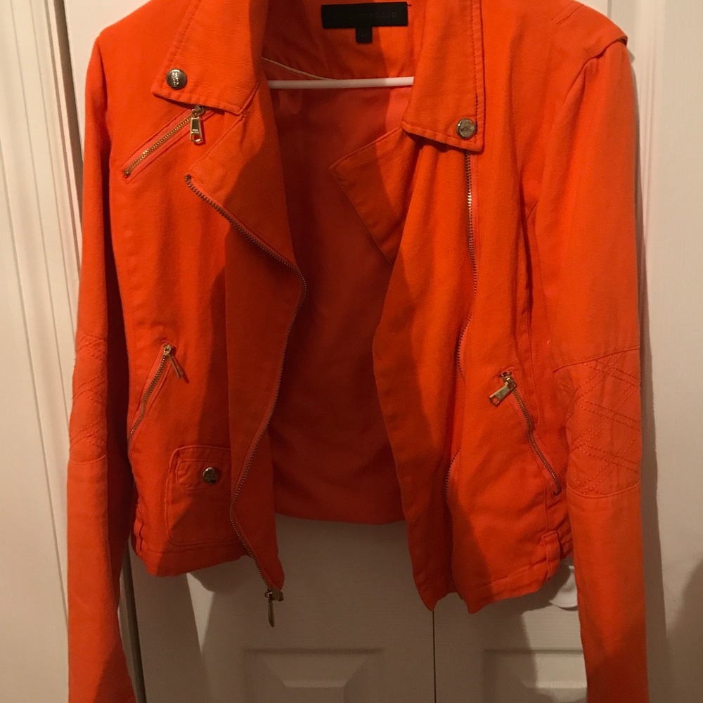 Orange Moto Jacket
