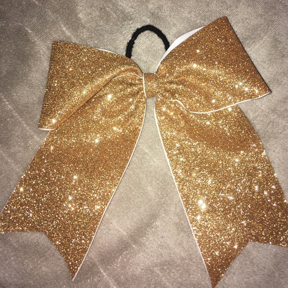 Gold sparkly bow