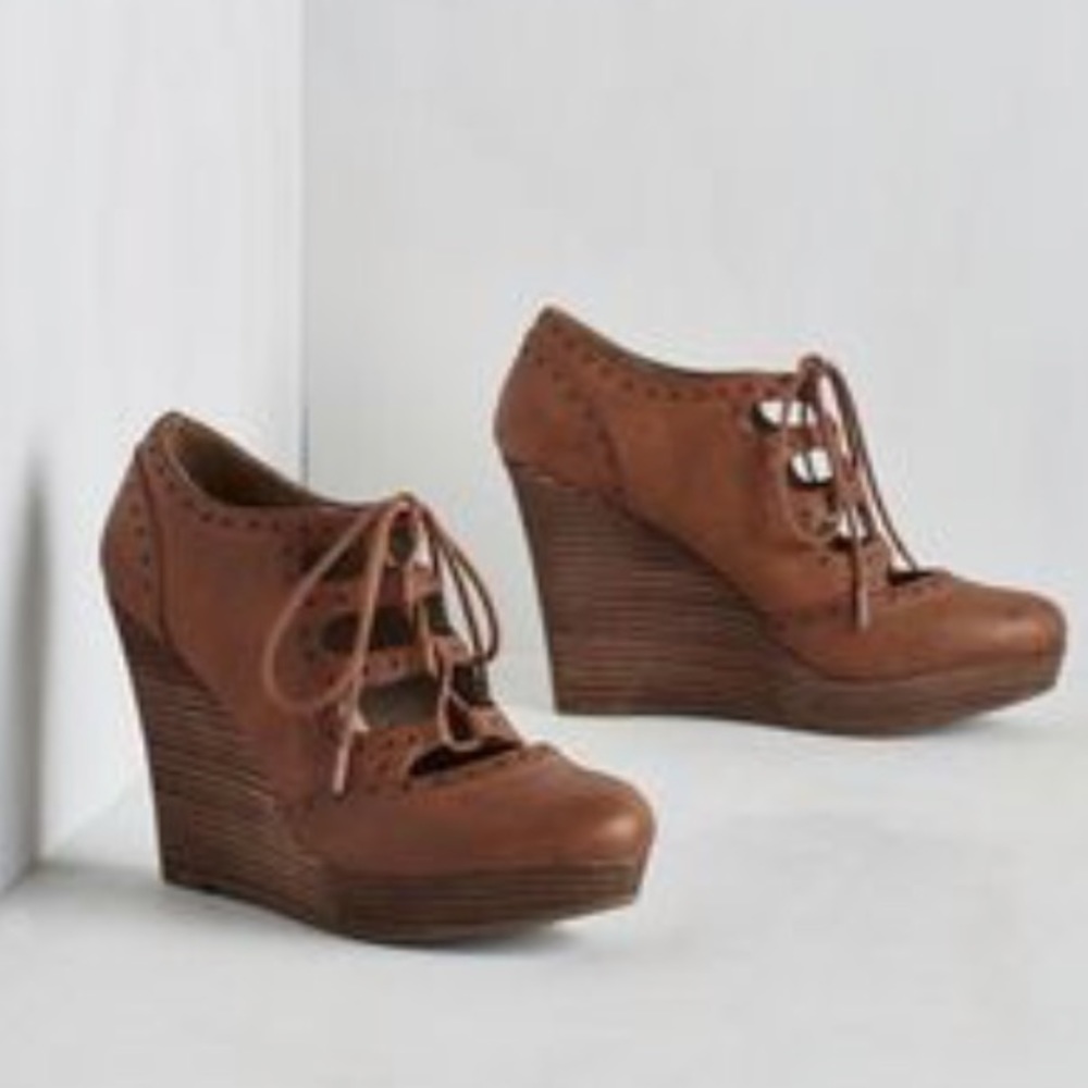 Lace up wedge heels from Franchesca's