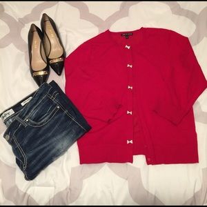Cable & Gauge Red Cardigan