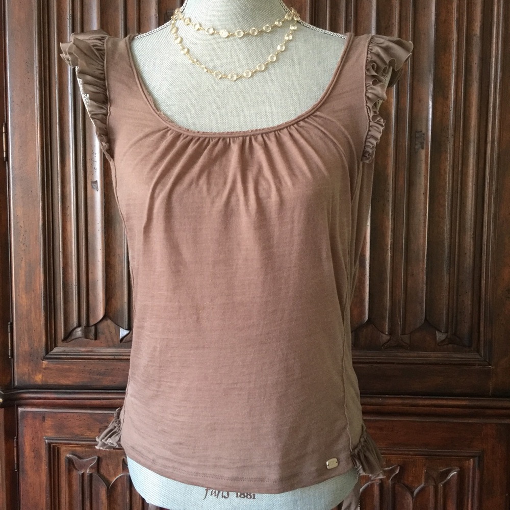 Ted Baker Butterfly Ruffle Sleeve Top sz 3 🔥$DROP