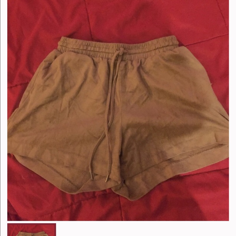Faux suede shorts