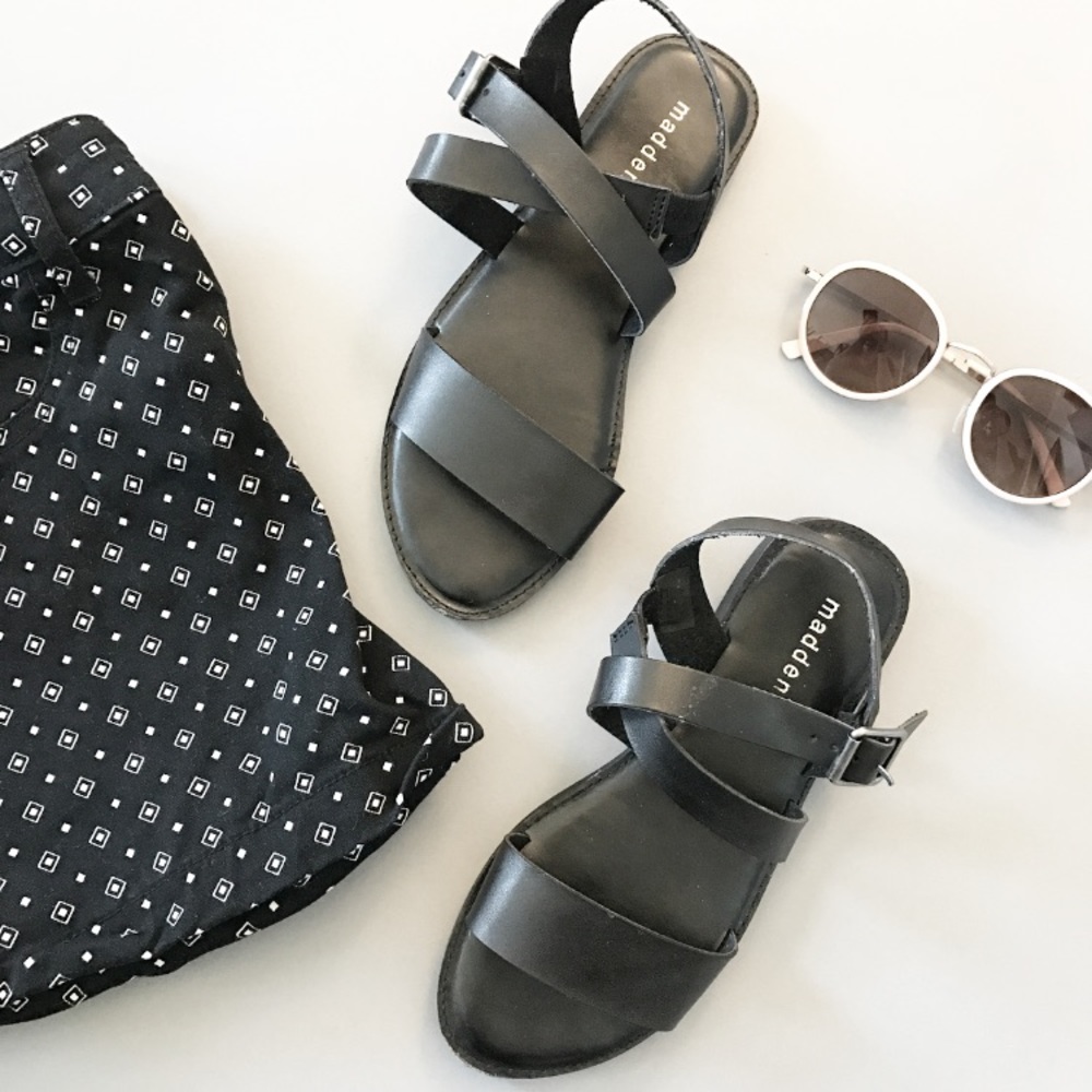 Madden Girl Black Sandals