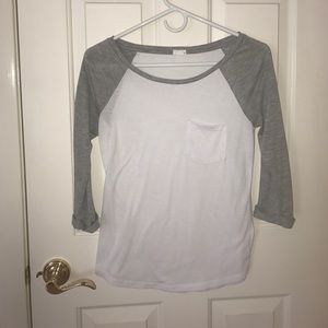 3/4 length baseball tee. Size xs
