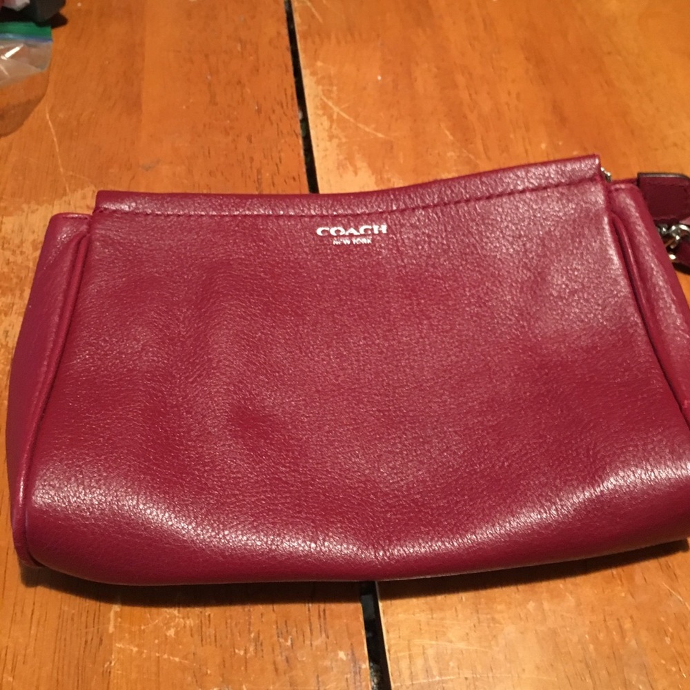 Burgundy clutch Coach.  Authentic. EUC .