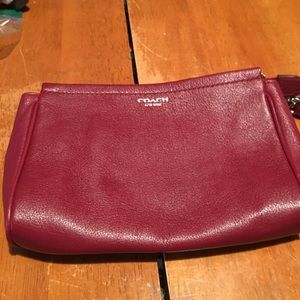 Burgundy clutch Coach.  Authentic. EUC .